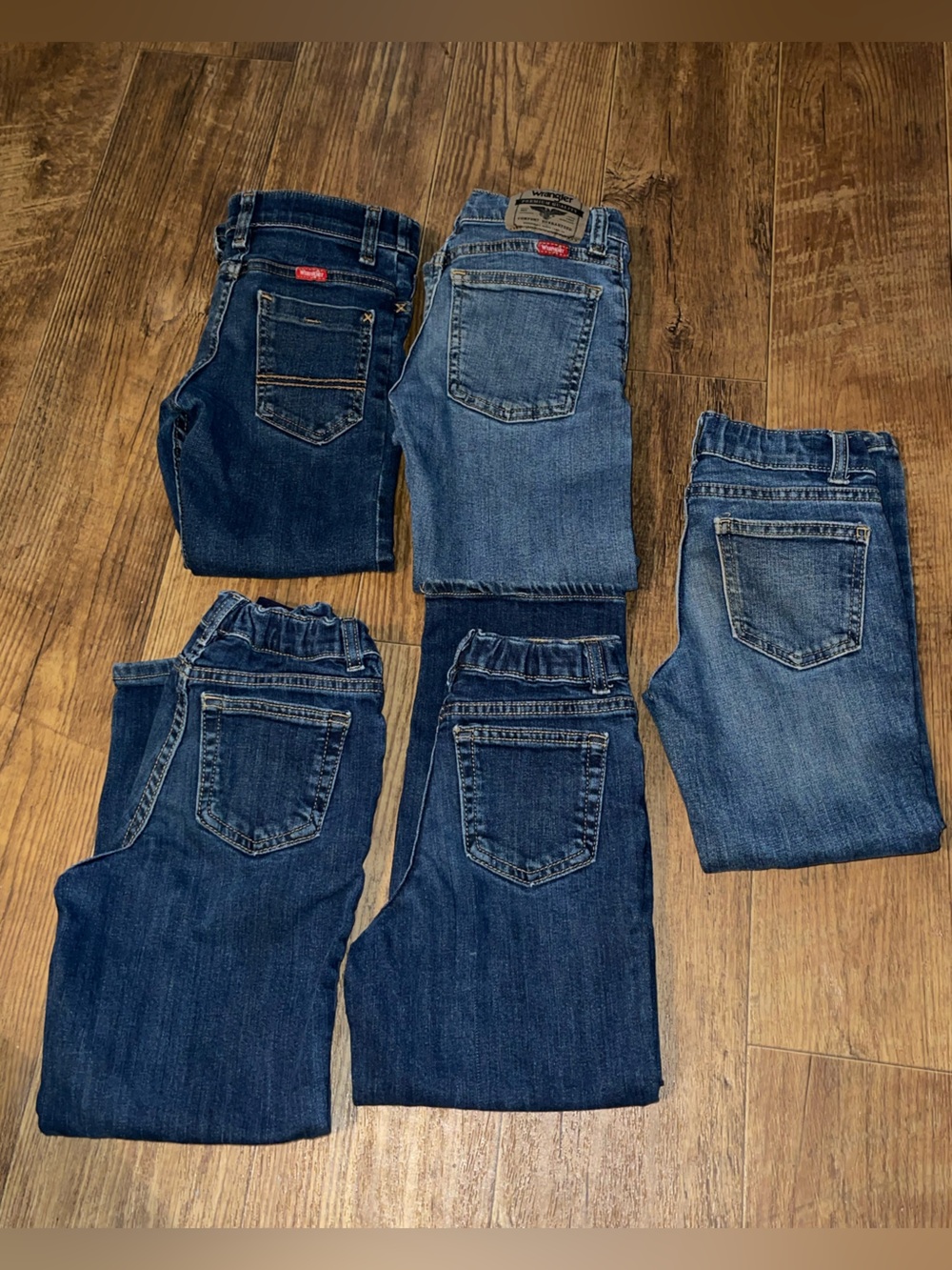 Lot of 5 Boys Dark & Medium Wash Jeans